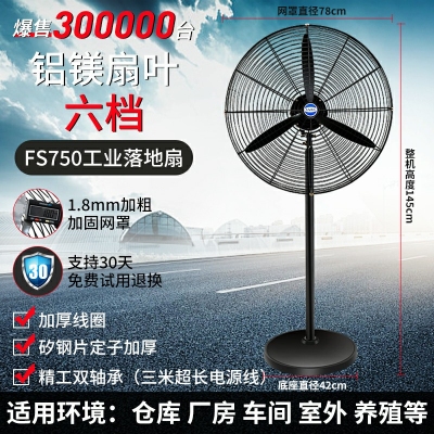 fs750-落地扇-六擋鋁鎂扇葉-工業(yè)電風(fēng)扇強(qiáng)力落地扇大風(fēng)量牛角扇商用機(jī)械大功率車間工廠壁掛扇