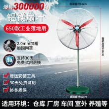 650工業落地扇-工業電風扇強力落地扇大風量牛角扇商用機械大功率車間工廠壁掛扇