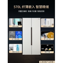 松下 NR-TB57BPA-W 自由嵌入式變頻大容量對開門家用電冰箱磨砂白